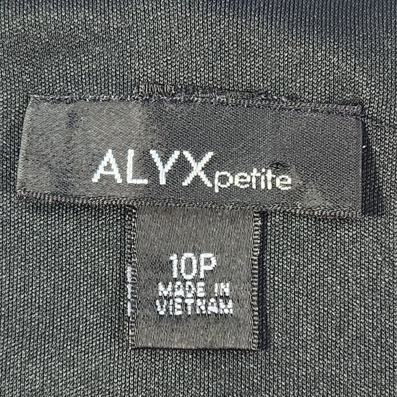 Alyx Petite Dress Size 10P Black White Print Sleeveless Pleats Stretch Party - Picture 5 of 9